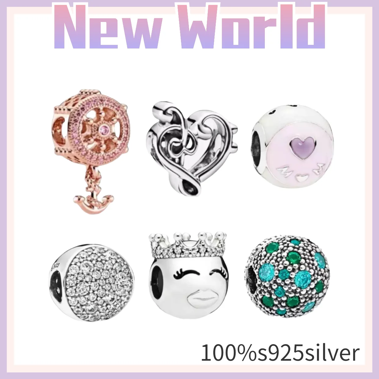 

Hot style 100%S925 Sterling pandora Silver Charm Bead Charm Custom Jewelry for Women Creative Classic Jewelry Bead Pandodiy