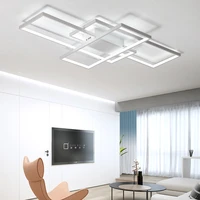 neo gleam rectangle aluminum modern led ceiling lights for living room bedroom ac85 265v whiteblack ceiling lamp fixtures