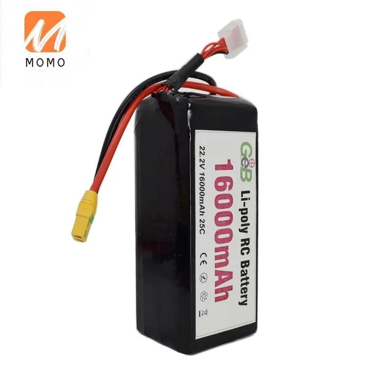 

Высокоскоростная литиевая батарея 22,2 в 16000 мАч, перезаряжаемая lipo rc батарея для дрона