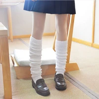 japanese jk uniform slouch socks anime cosplay lolita solid knit stocking keen high leg warmer socks
