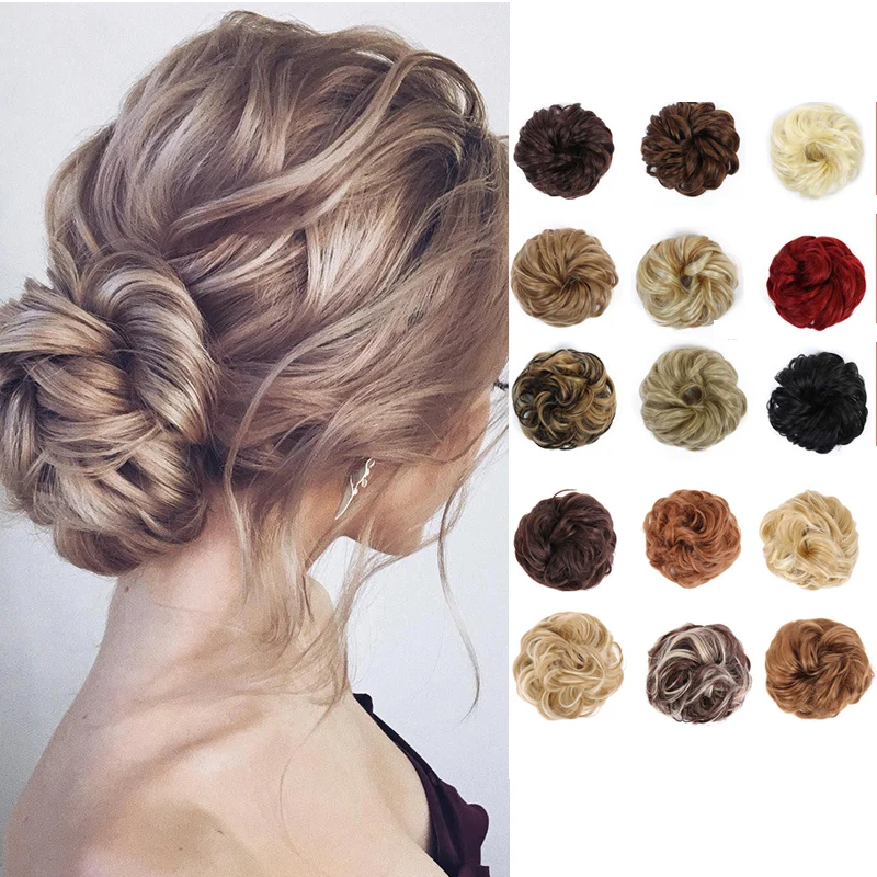 MUMUPI/Модные женские синтетические волосы шиньоны на заколках пучки волос s