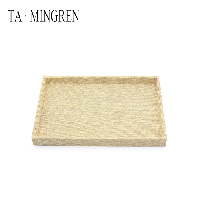 Wholesale stackable rectangular ring pendant necklace jewelry display tray storage display box