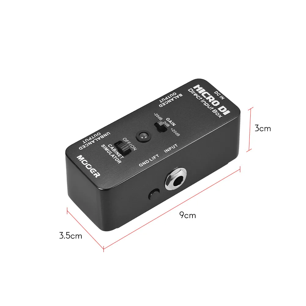 MOOER MICRO DI педаль для имитатора гитары гитарных эффектов полностью металлический
