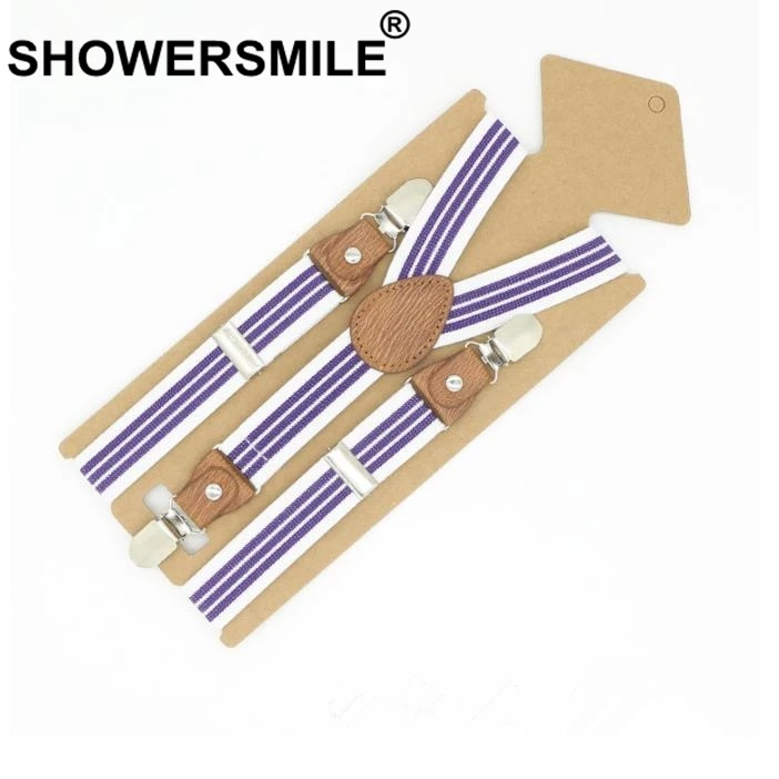SHOWERSMILE подтяжки для детей ремень с подтяжками розовые полосатые кожаные штаны