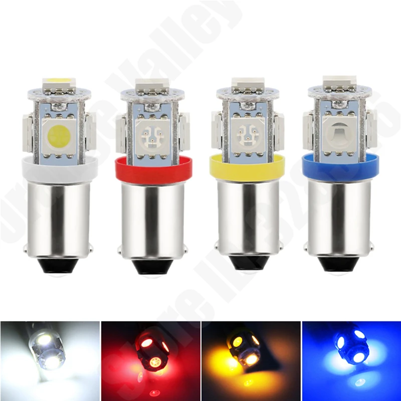 10 шт. BA9S 434 T4W 5 светодиодов 5050 SMD H6W автомобильные внутренние лампы для чтения