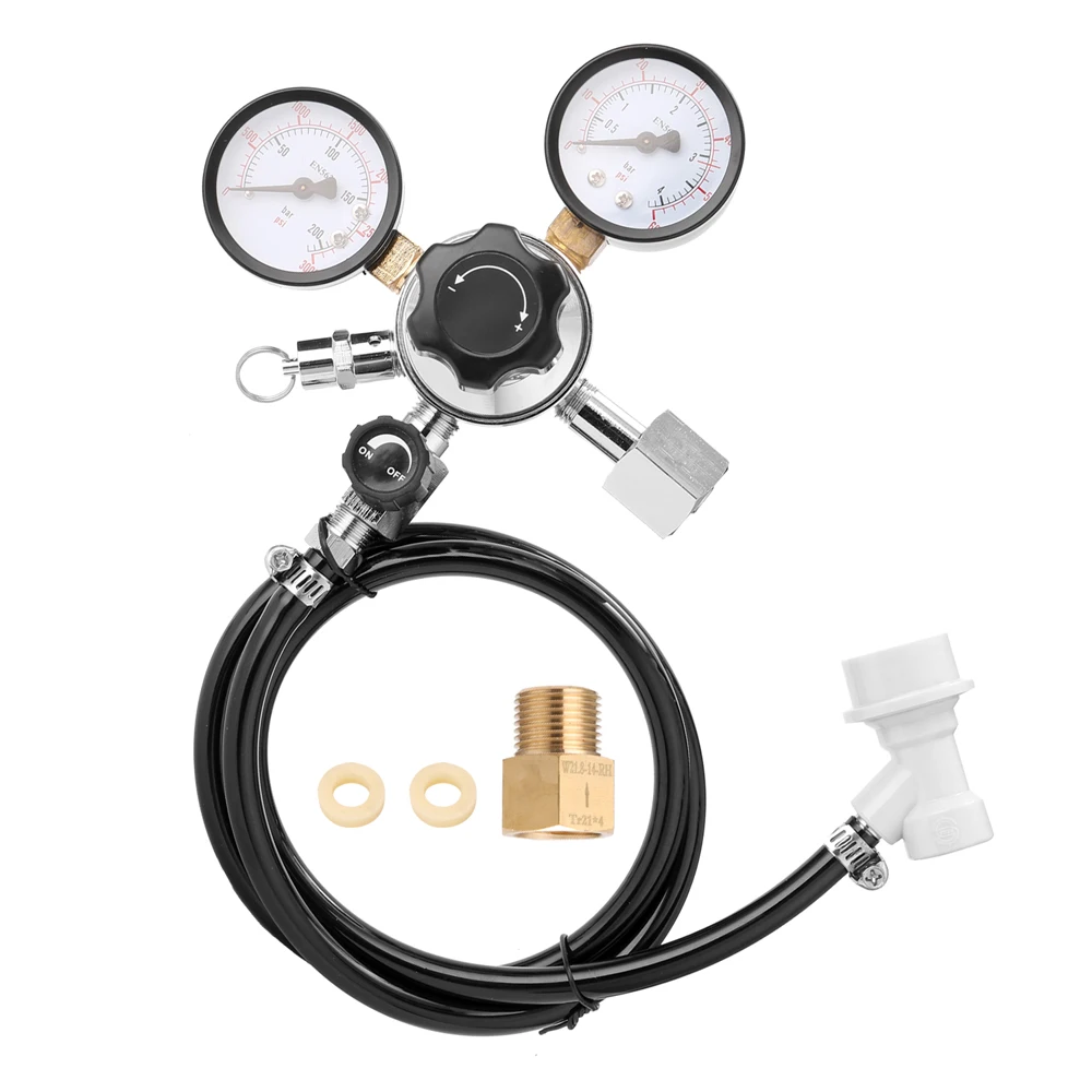 

Beer CO2 Keg Regulator Safety Pressure Relief Valve 0-3000 PSI Tanks Pressure