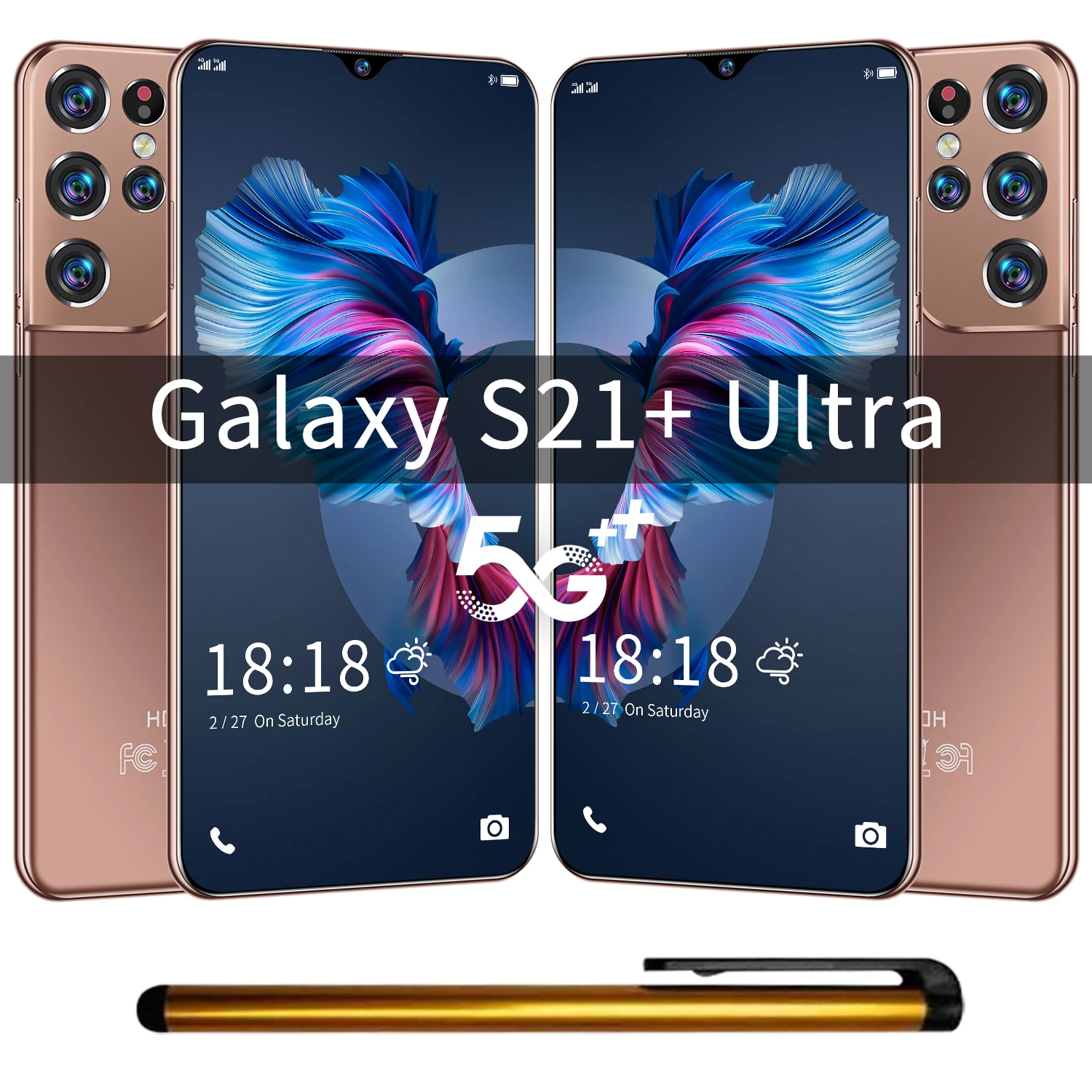 

Global Version Full Screen 6.7 InchS21+Ultra 12+512G Smartphone 6500mAh 24+48MP Mobilephone With E-pen Unlocked 10Core Cellphone