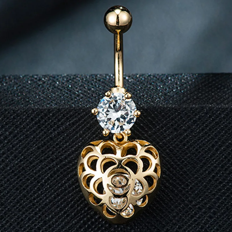 

Butterfly Bell Button Rings Crystal Belly Navel Ring Piercing Ombligo Nombril Body Jewelry Nombril Stainless Steel