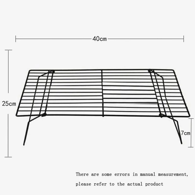 

BBQ Tools Black Nonstick Cake Cooling Rack Net Three-layer Baking Cooling Rack Stainless Steel Bread Cooling Rack