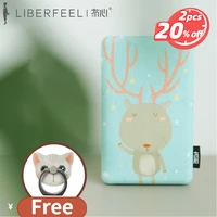 liberfeel maoxin mini power bank 8000mah with bag and charing cable finger ring holder cute cartoon panda bear phone accessories