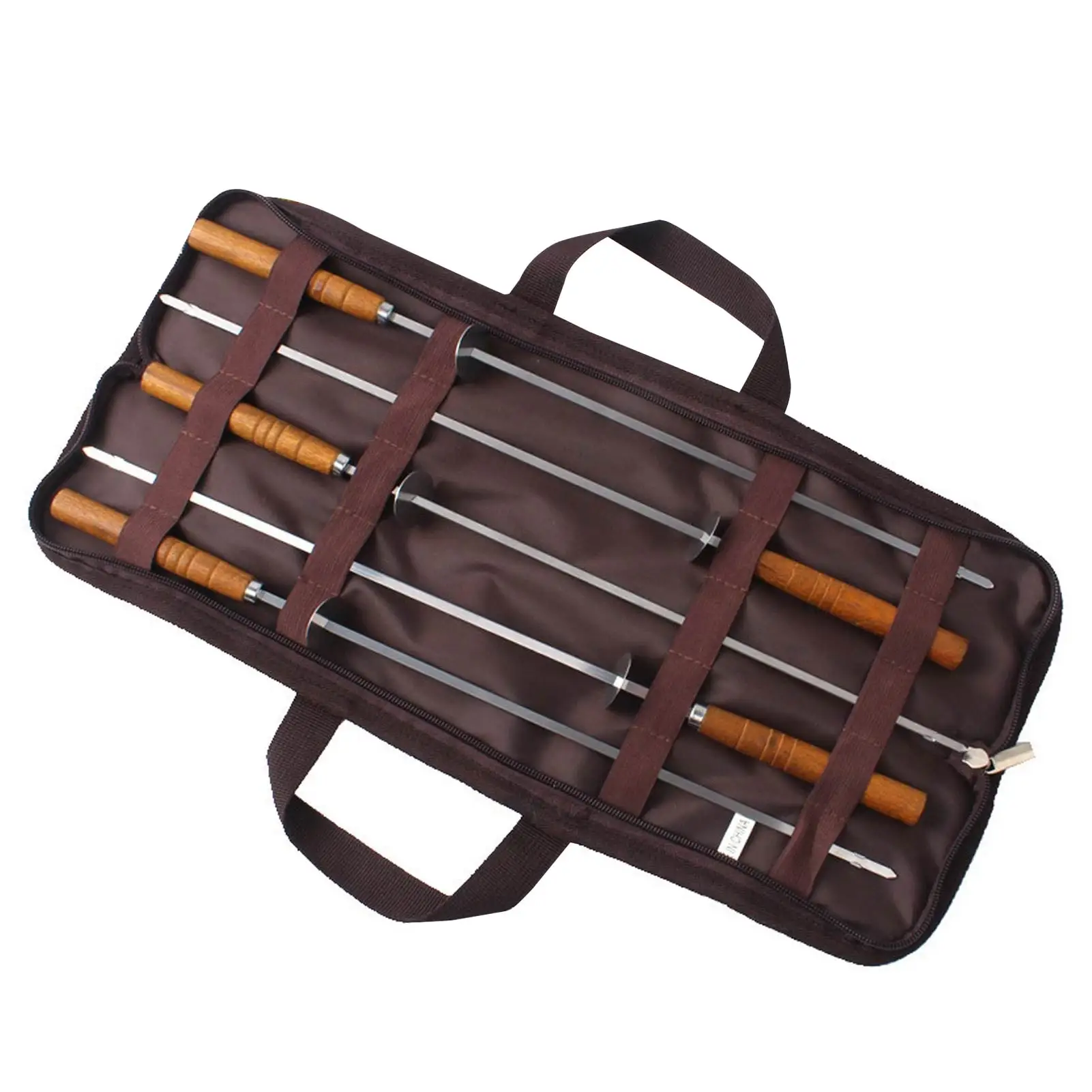 Палочки из нержавеющей стали для барбекю практичные Пистолеты с деревянной