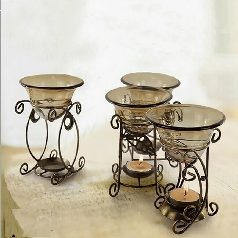 Горелка для эфирного масла в стиле ретро металлическая ароматическая печь со