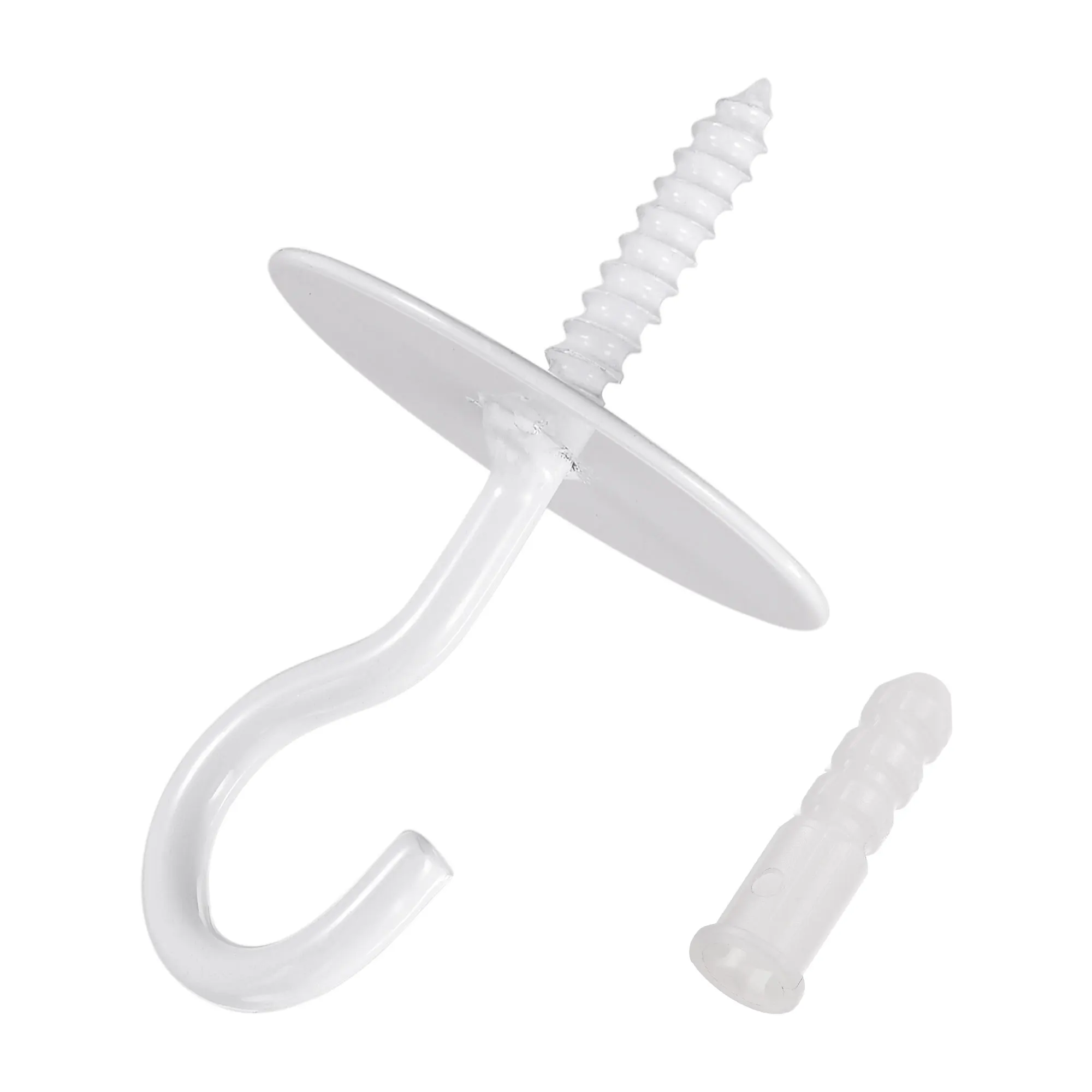

Uxcell Ceiling Hooks Wall Mounted 40x66mm Iron for Hanging Chandelier Plants White 2 Pcs