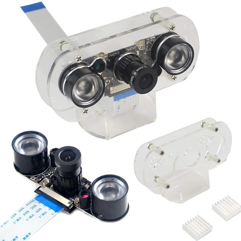 5MP модуль камеры для Raspberry Pi 4B/3B +/3B/2B инфракрасного ночного видения 1080P камера с