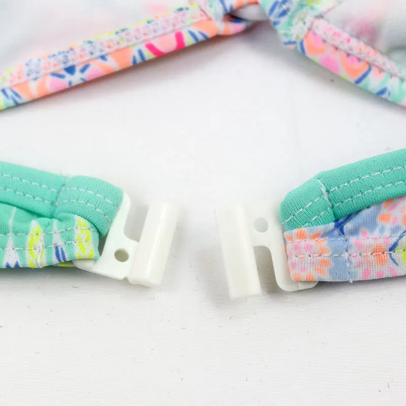 Новые детские комплекты бикини с цветочным принтом для девочек летние пляжные