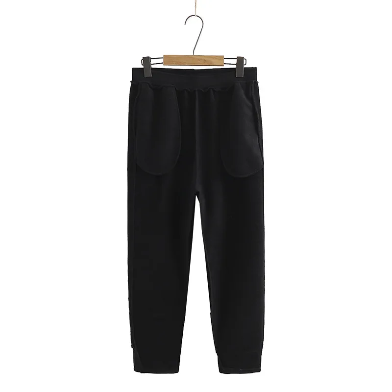 

Winter Women Harem Pants Oversize Warm Ankle Banded Trousers Lined Fleece Stretch Bottoms Loose Fashion 2020 New