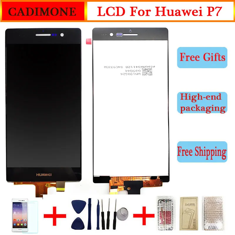 5 дюймов для Huawei P7 LCD дисплей AAA Качество + рамка 10-сенсорный экран Замена HUAWEI 1920*1080