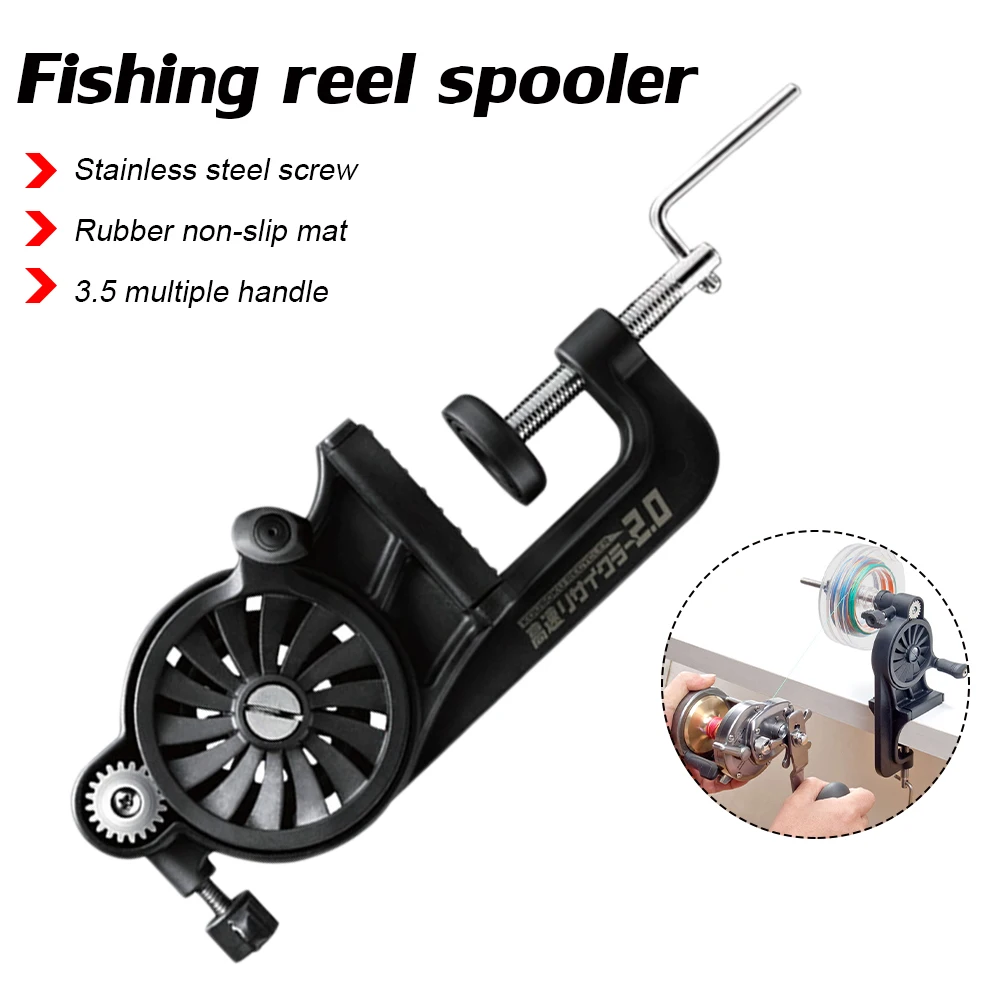 

Fishing Line Winder Spooler Fishing Reel Spooler Baitcasting Reel Spooler Handle Type Adjustable TensionwithDeskClipCarpFishing