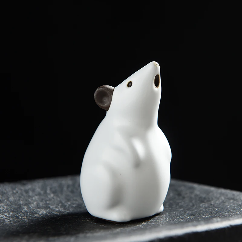 

Creative Ceramic Mini Rat Figurines Animal Mice Tea Pet Crafts Fairy Garden Miniatures Statues Office Desk Home Decoration