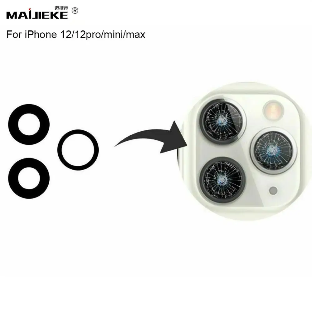 Стеклянный объектив задней камеры Ремонт для Apple iPhone 12 pro max Мини 11 Замена стекла