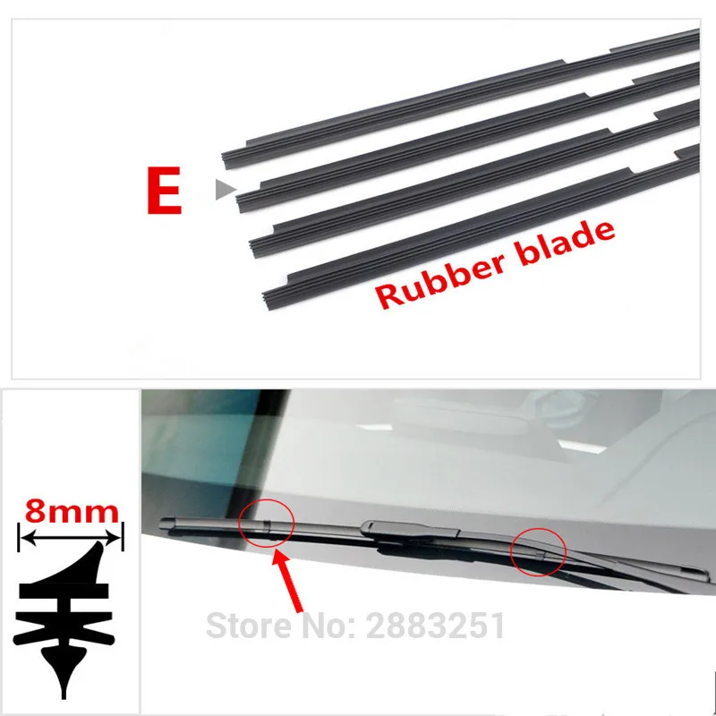 Car Wiper Blade Insert Rubber strip Refill for byd f3 f3r f-3 f0 s6 ti f6 f 3 g3 l3 s3 s7 g6 Ram Windscreen Wipers accessories | Автомобили