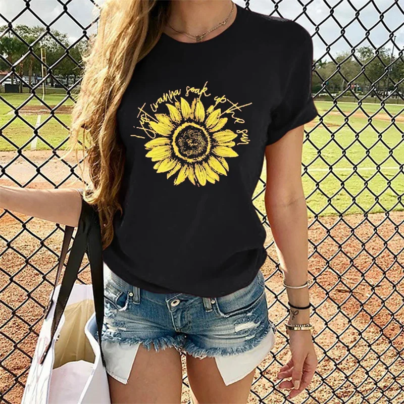 

Tshirt Women Summer New Print Short Sleeve Round Neck Loose Casual Fashion Cotton Streetwear Womens T Shirt Lugentolo