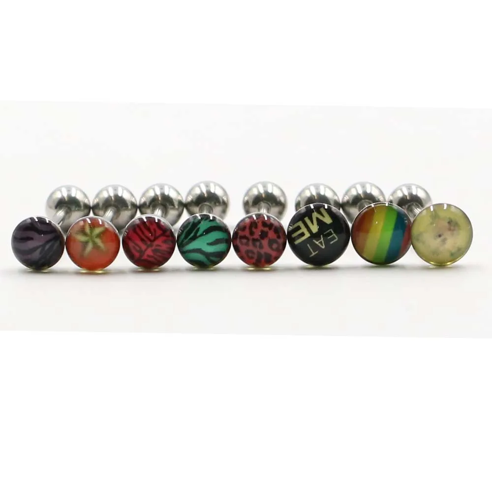 Mix Colorful 361L хирургическая сталь женские сексуальные пирсинг языка штанги забавные пирсинг спираль ювелирные изделия для тела для девушек сексуальные ювелирные изделия - Окраска металла: Mix Colorful