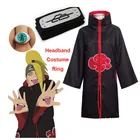 Костюм для косплея Учиха Тоби Обито Акацуки, плащ для Хэллоуина, головная повязка, аксессуары для детей, косплей, 5 шт.