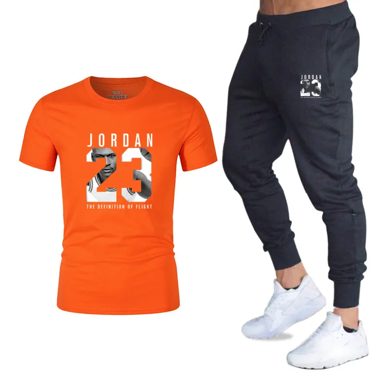 Новинка мужская футболка Jordan 23 с принтом плюс штаны модная повседневная хлопок