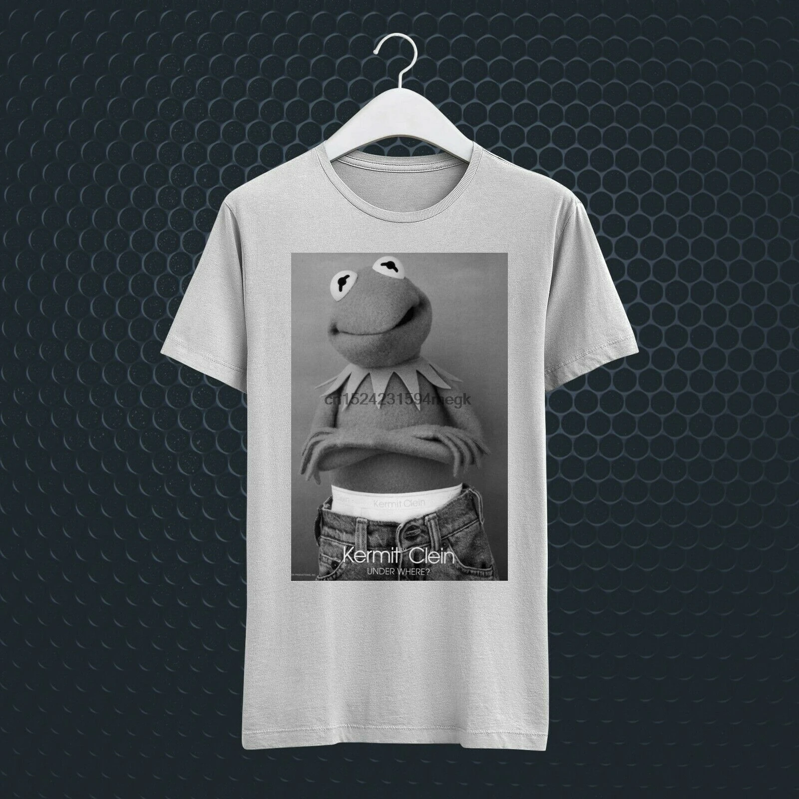 KERMIT Клейн Маппет бренд пародия Смешные белые унисекс футболка VV37|Мужские