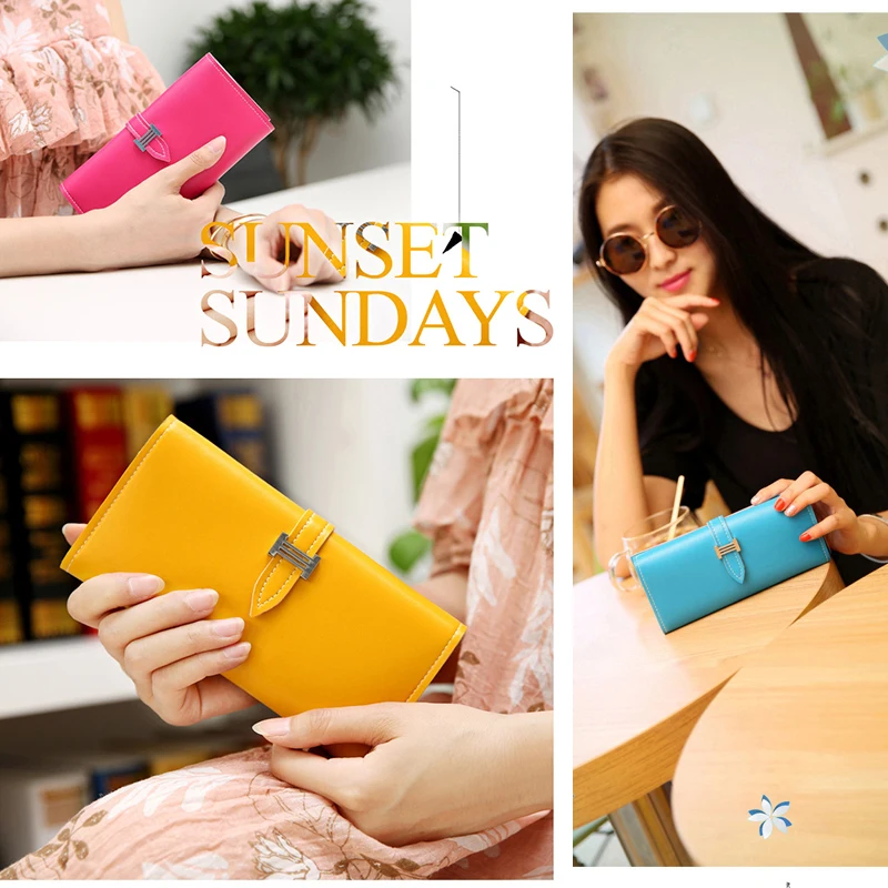 Длинный кошелек женские кошельки модный держатель для карт высокое качество