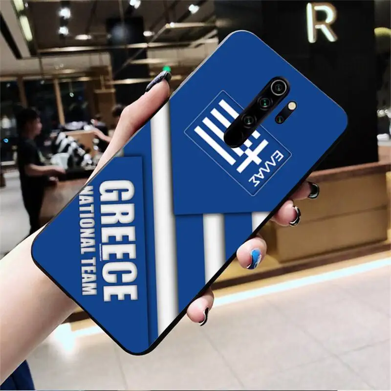 CUTEWANAN греческий Национальный Флаг ТПУ черный чехол для телефона Корпус Redmi Note 8 8A 8T