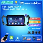 Автомагнитола JUSTNAVI для Toyota RAV4 RAV 4 XA40 XA50 2012-2018, мультимедийный видеоплеер, стерео, GPS, Android 10,0, 2din