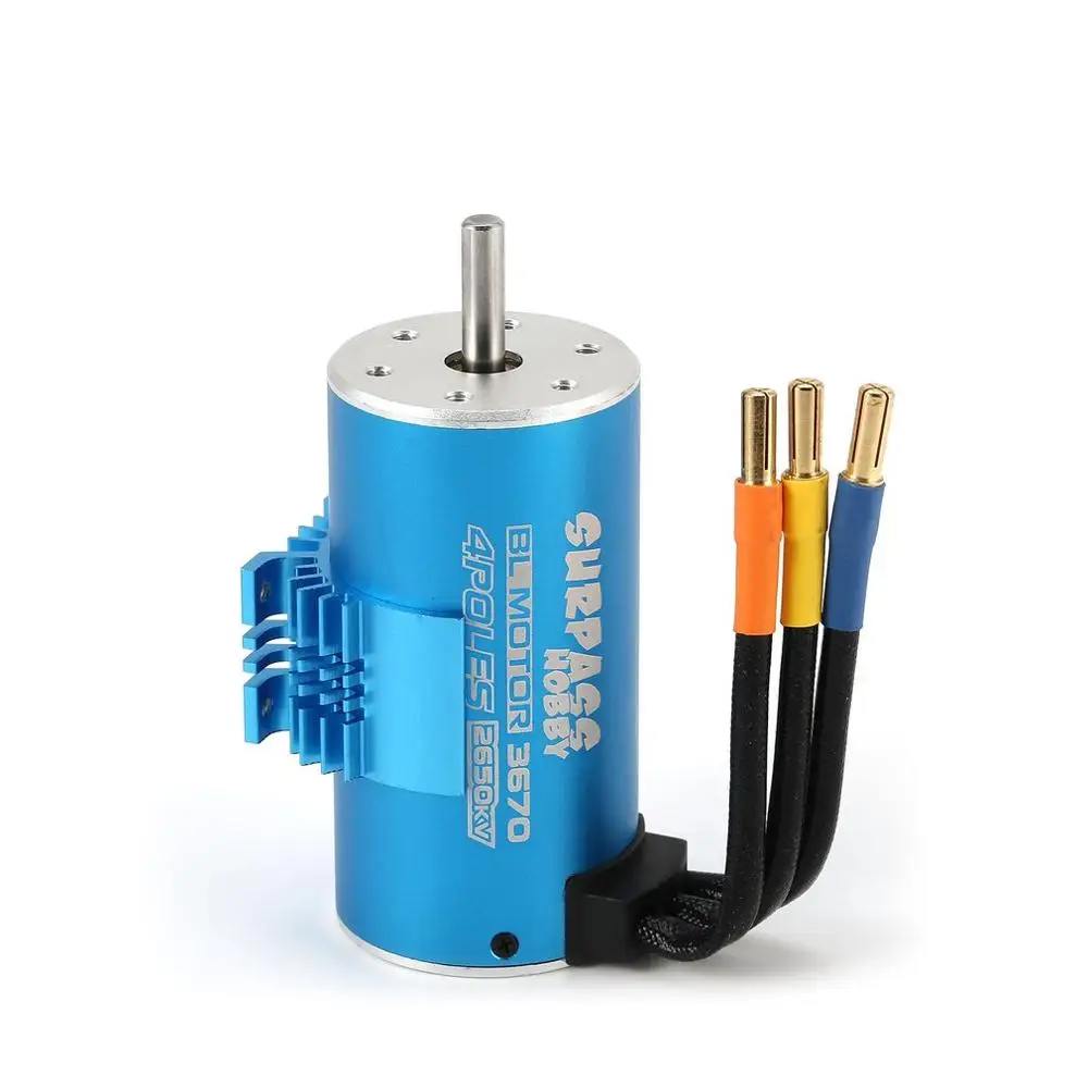 

Waterproof 3670 2650KV Motor 1/10 Brushless Motor with Heat Sink for RC JLB EA1080 Racing CHEETAH PARTS Truck Buggy