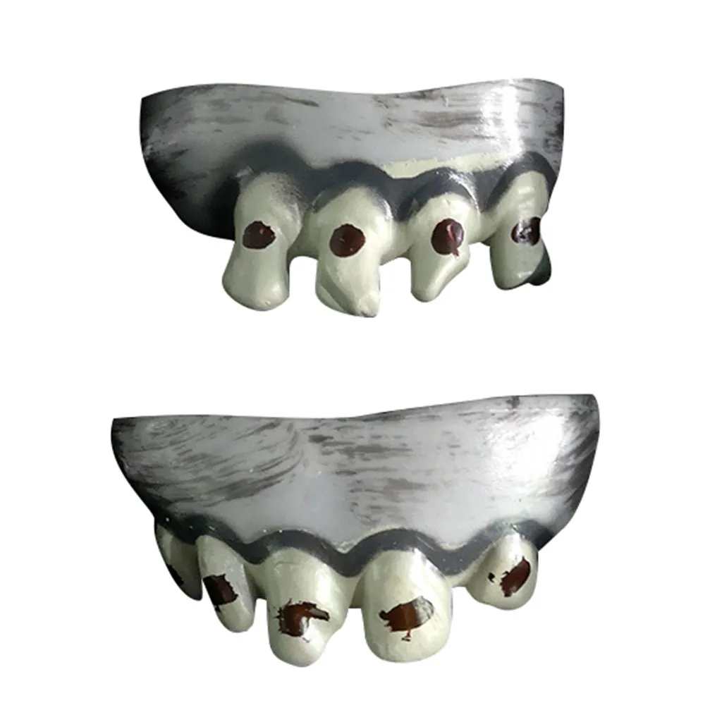 Зубные протезы на Хэллоуин Зубы вампира зомби передние зубы пластиковые мягкие