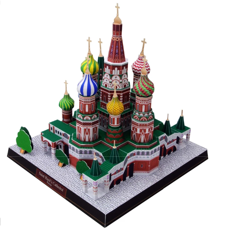 

Пазлы бумажные, 3D, модель здания, большая в мире архитектура, Собор Василия Блаженного, Москвы, России