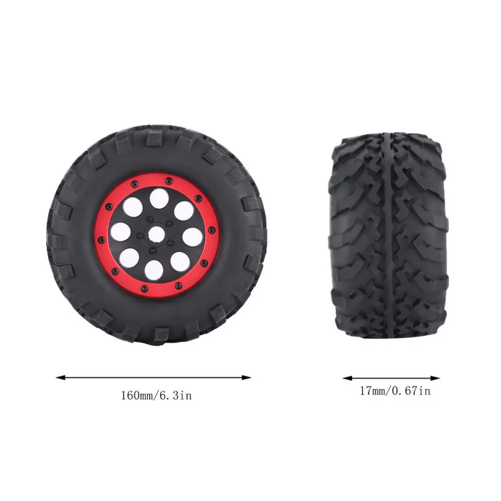 

AUSTAR AX 2pcs 160mm Rubber Rim Tyre Tire Wheel for 1/8 RC Bigfoot Car Model HSP HPI Component Spare Parts Accessories