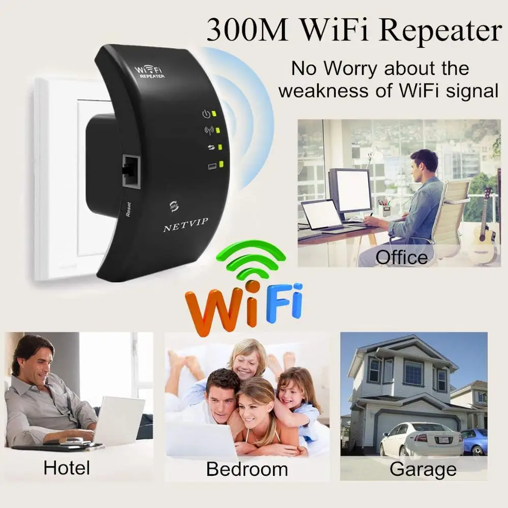 AMKLE беспроводной WiFi ретранслятор Wifi удлинитель 300 Мбит/с усилитель 802.11N/B/G Repetidor Wi Fi