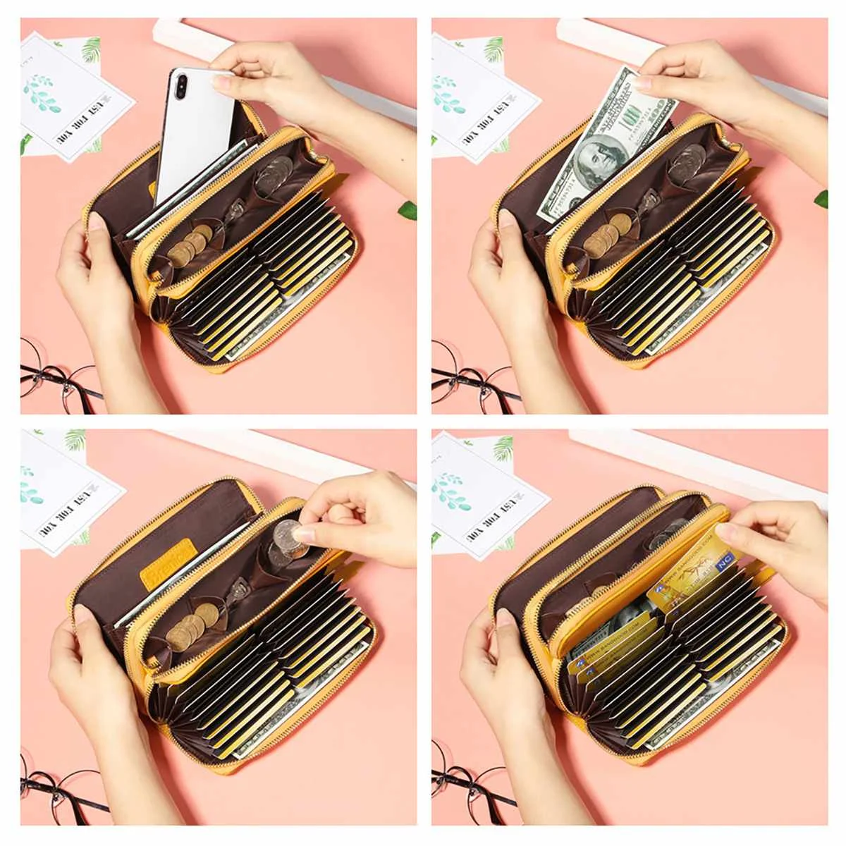 

Long Wallet Women 2020 Brand Designer Female Purse Large Capcity Zipper Ladies Phone Wallet Clutch Wristlet Women Purse Wallet