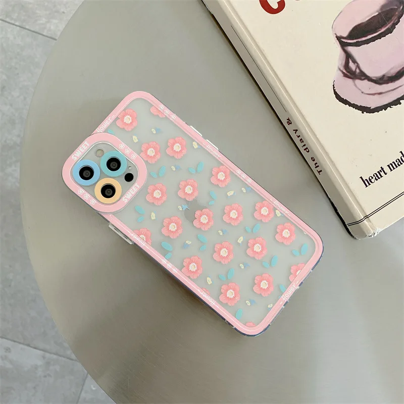 Чехол с цветочным рисунком для iPhone 11 12 Pro Max Mini чехол 7 8 6 6S Plus X XR XS MAX SE 2020 мягкие