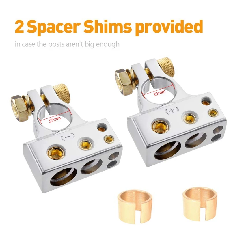 Комплект клемм автомобильного аккумулятора-AWG положительный отрицательный