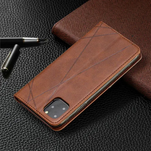 Роскошный кожаный чехол в клетку для iPhone 11, iPhone 11 Pro Max, чехол-кошелек Etui для iPhone 11 Pro, чехол для iPhone11 11Pro, чехол