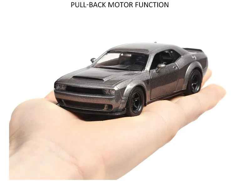 

High Simulation Exquisite Diecasts & Toy Vehicles: 1:36 Alloy Diecast Car Model RMZ city Car Styling Dodge Challenger SRT Demon