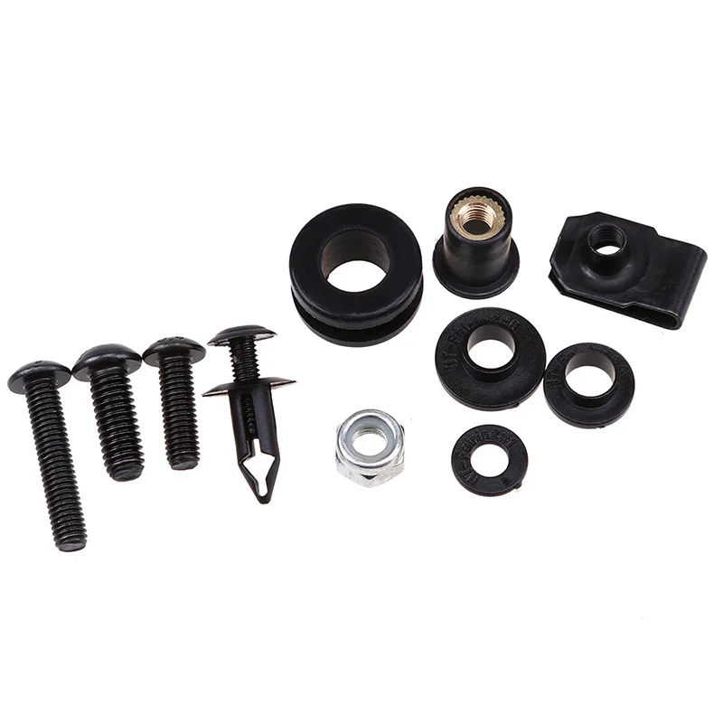 Комплект винтов POSSBAY для мотоцикла черного цвета болтов ветрового стекла