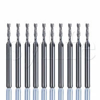 10pcs cnc double flute spiral cutter router bits 3 175x2x8mm cutting tool