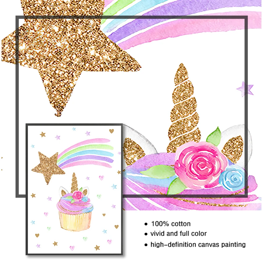 Скандинавская декоративная картина для детской комнаты декор спальни Радужный