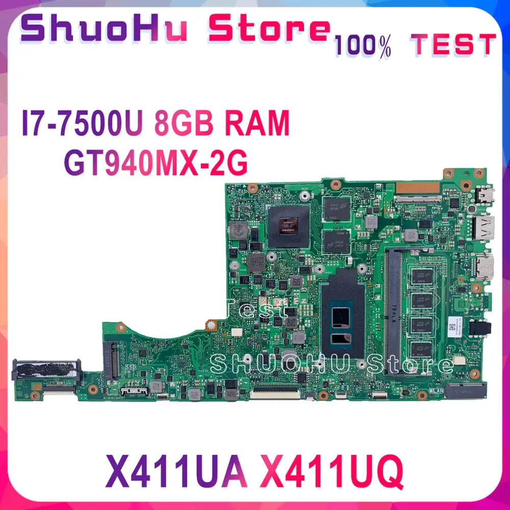 

Материнская плата KEFU X411UA для ASUS X411U X411UN X411UR X411URR X411URP X411UQ X411UF, протестированная оригинальная родственная материнская плата GT940 8 ГБ ОЗУ