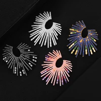 kellybola romantic elegant luxury shiny firework pendant earrings jewelry for women bridal wedding party show daily accessories