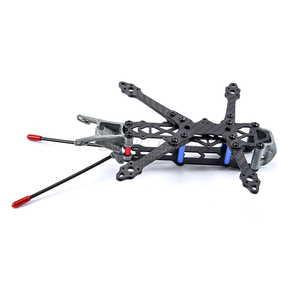 Kit de cuadro de 3 pulgadas, 150mm/4 pulgadas, 175mm, tablero de fibra de carbono ligero X tipo 3K, Dron FPV, cuadric&oacute;ptero con impresi&oacute;n 3D-4