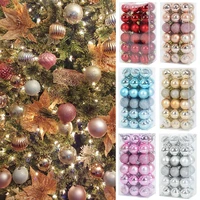 36pcs 4cm1 57 glittering shatterproof christmas ball ornaments decorative hanging christmas ornaments baubles for xmas tree